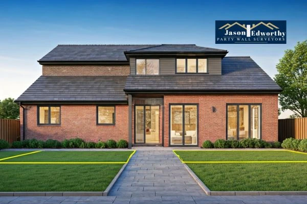 Home extension focusing on boundary line Saffron Walden